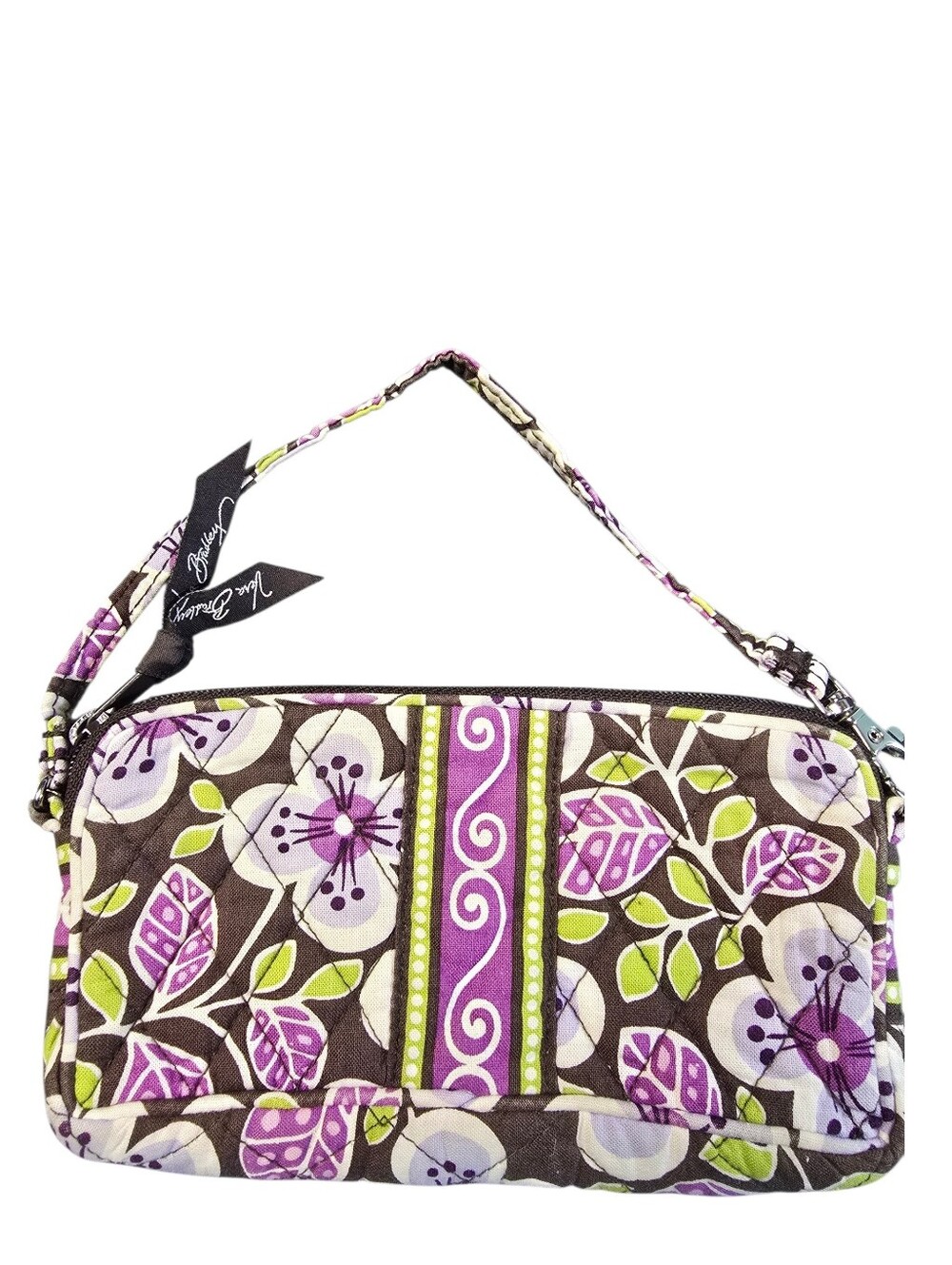 Vera Bradley Wallet Wristlet Clutch Purple Floral Pattern